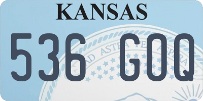 KS license plate 536GOQ
