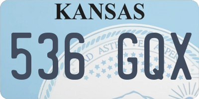 KS license plate 536GQX