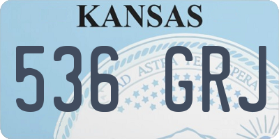 KS license plate 536GRJ