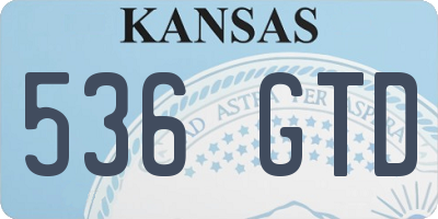 KS license plate 536GTD