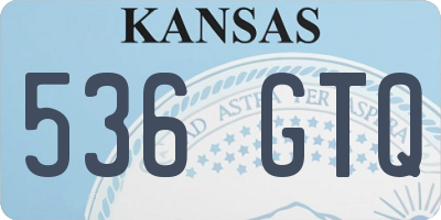 KS license plate 536GTQ