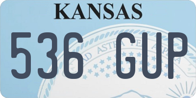 KS license plate 536GUP