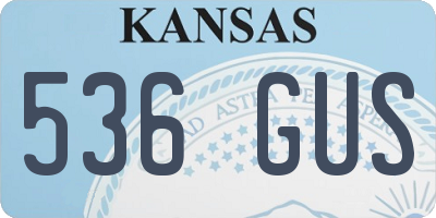 KS license plate 536GUS