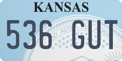 KS license plate 536GUT