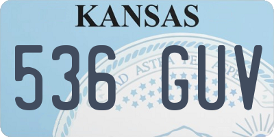 KS license plate 536GUV