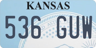KS license plate 536GUW