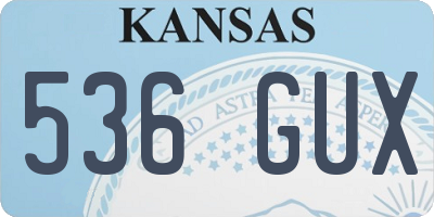 KS license plate 536GUX