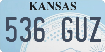 KS license plate 536GUZ