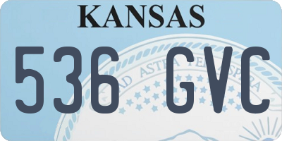 KS license plate 536GVC