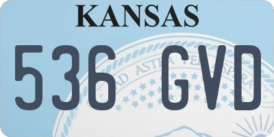 KS license plate 536GVD