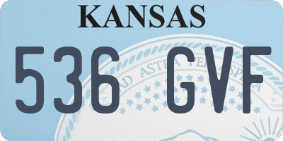 KS license plate 536GVF