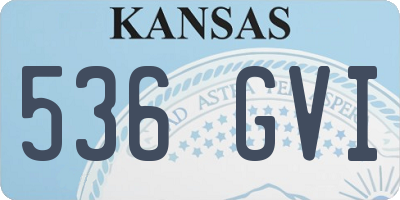 KS license plate 536GVI