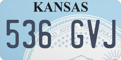 KS license plate 536GVJ