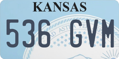 KS license plate 536GVM