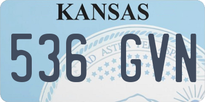 KS license plate 536GVN
