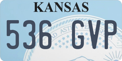 KS license plate 536GVP