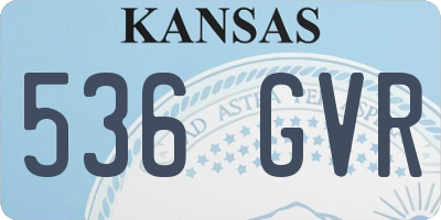 KS license plate 536GVR