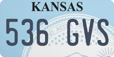 KS license plate 536GVS