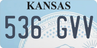 KS license plate 536GVV