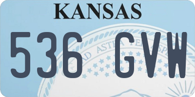 KS license plate 536GVW