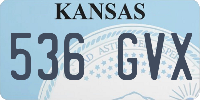 KS license plate 536GVX