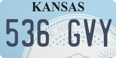 KS license plate 536GVY