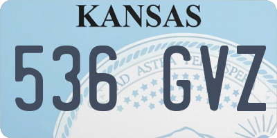 KS license plate 536GVZ