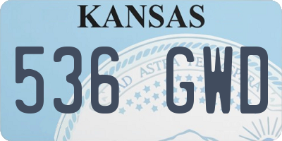 KS license plate 536GWD