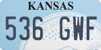 KS license plate 536GWF
