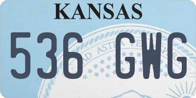KS license plate 536GWG