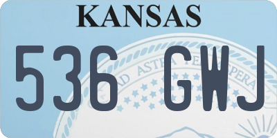 KS license plate 536GWJ