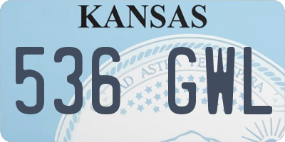 KS license plate 536GWL