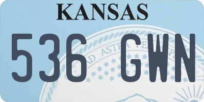 KS license plate 536GWN
