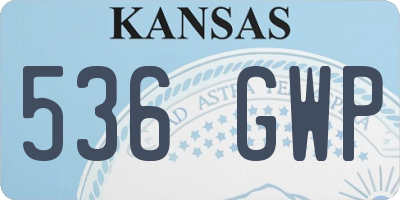 KS license plate 536GWP