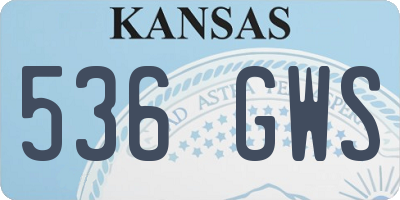 KS license plate 536GWS