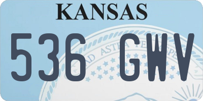 KS license plate 536GWV