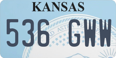 KS license plate 536GWW