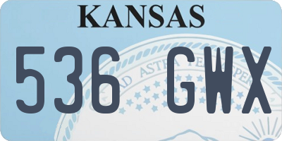 KS license plate 536GWX