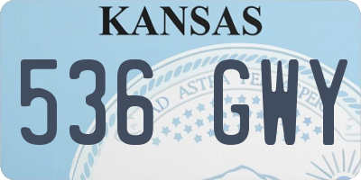 KS license plate 536GWY