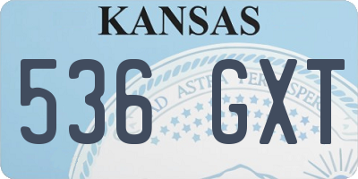 KS license plate 536GXT