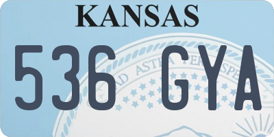 KS license plate 536GYA