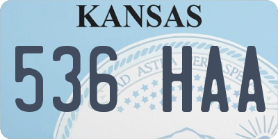 KS license plate 536HAA