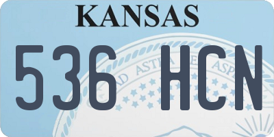 KS license plate 536HCN