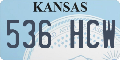 KS license plate 536HCW