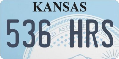 KS license plate 536HRS