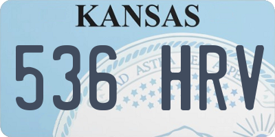 KS license plate 536HRV
