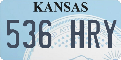 KS license plate 536HRY