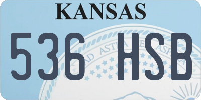 KS license plate 536HSB