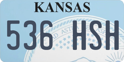KS license plate 536HSH