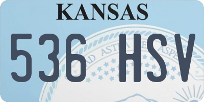 KS license plate 536HSV